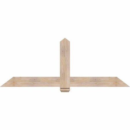 Ekena Millwork Eugene Smooth Timber Gable Bracket, Douglas Fir, 72"W x 27"H x 1 1/2"D x 5 1/2"F, 9/12 Pitch GBW072X27X0206EUG00SDF
